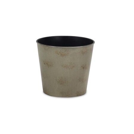 Cheungs 6.5 in. Round Tapered Recycled Plastic Planter, Light Gray PP-103LG